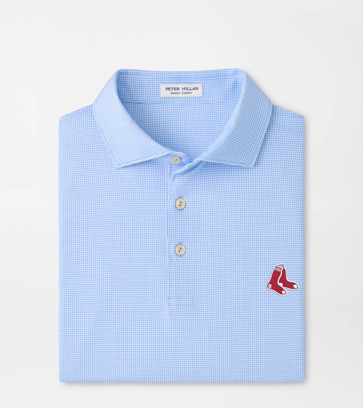 Cooperstown Boston Red Sox Border Performance Jersey Polo in Cottage Blue