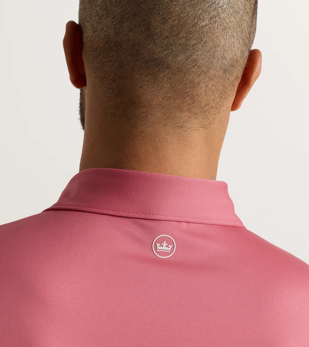 Solid Performance Jersey Polo in RED CORAL - Alternate Image 3