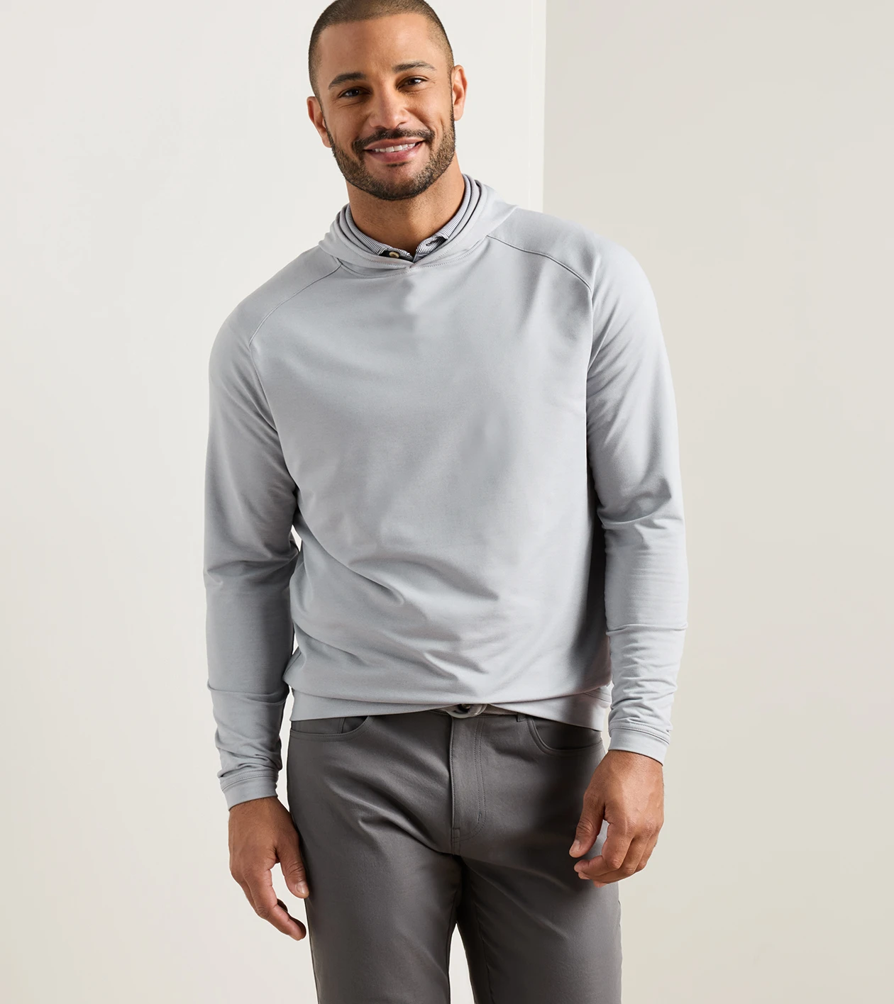 Pine Performance Hoodie in Gale Grey - Alternate Image 1