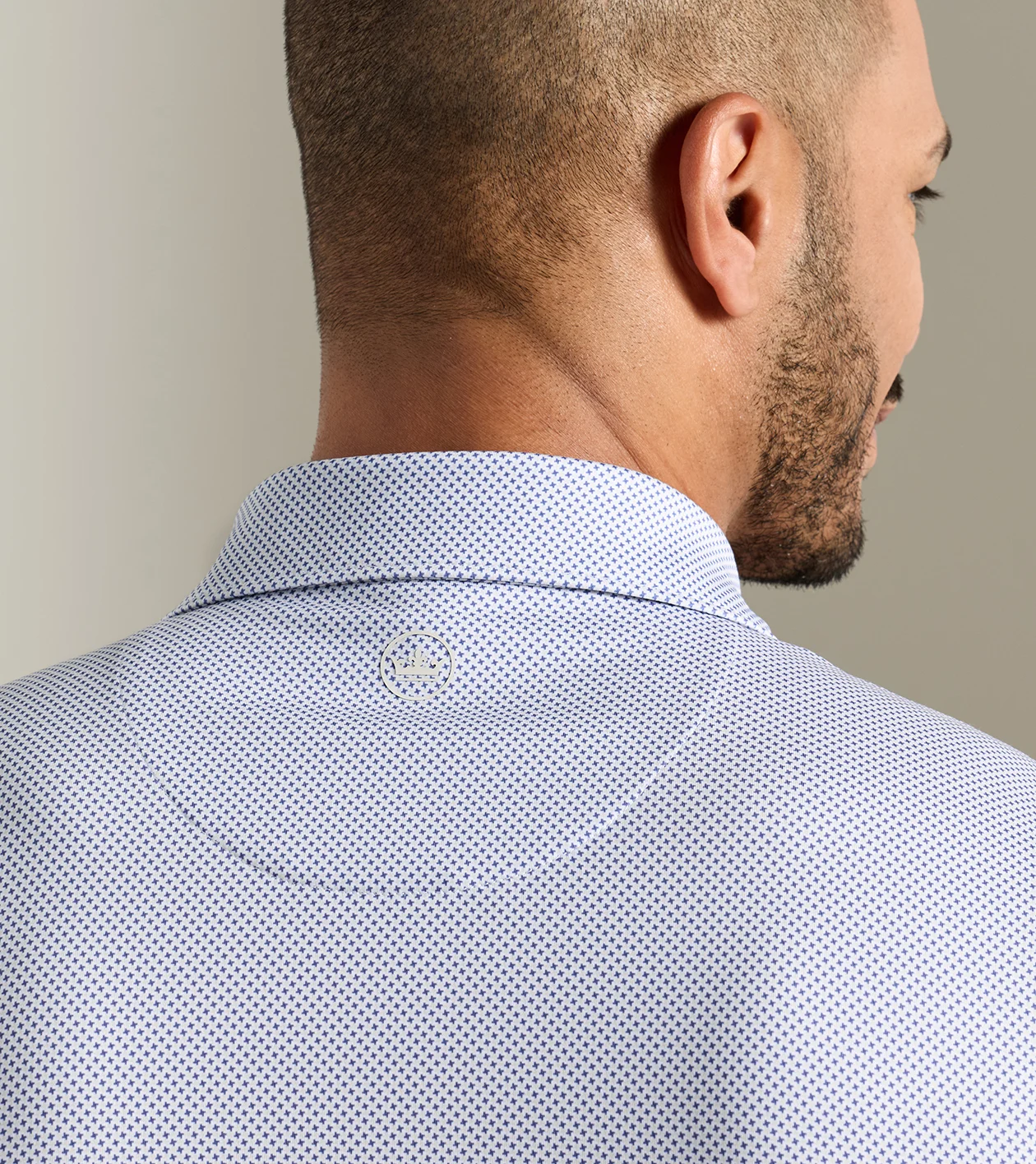 Phoenix Performance Jersey Polo in WHITE / BAIL BLUE - Alternate Image 3