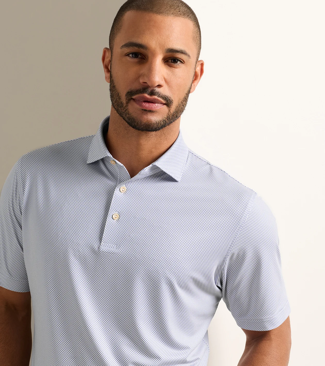 Phoenix Performance Jersey Polo in WHITE / BAIL BLUE - Alternate Image 4