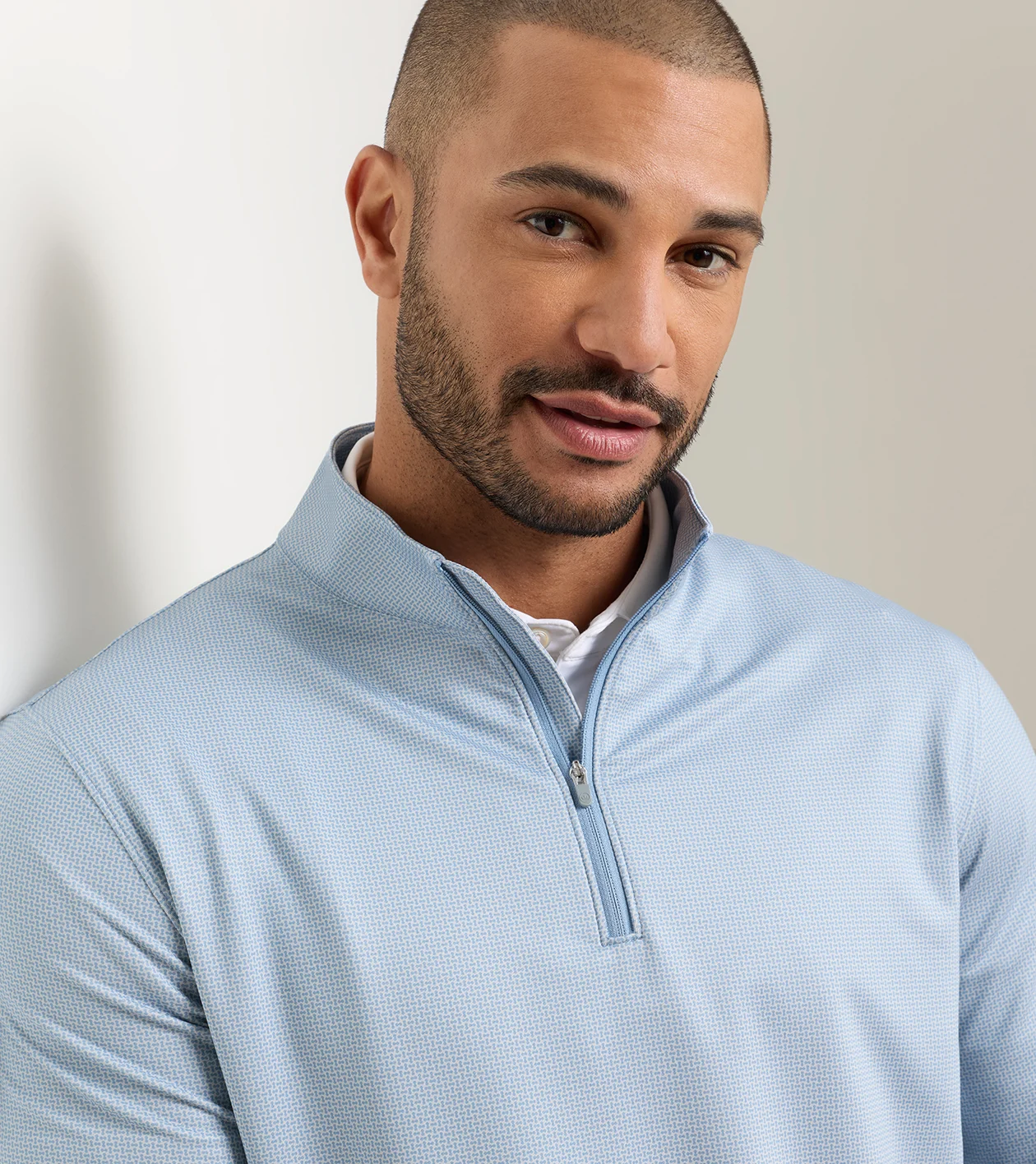 Perth Basketweave Performance Quarter-Zip in LAKESIDE - Alternate Image 4
