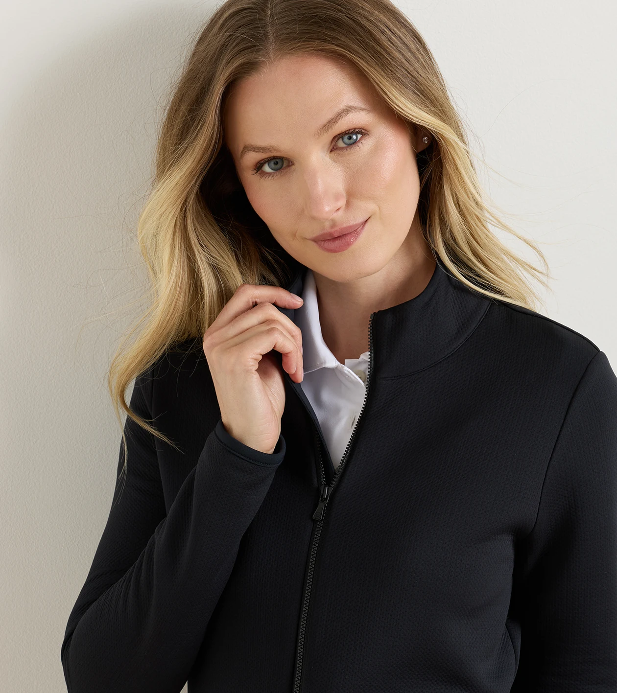Lumi-Knit Performance Full Zip in Black - Alternate Image 5
