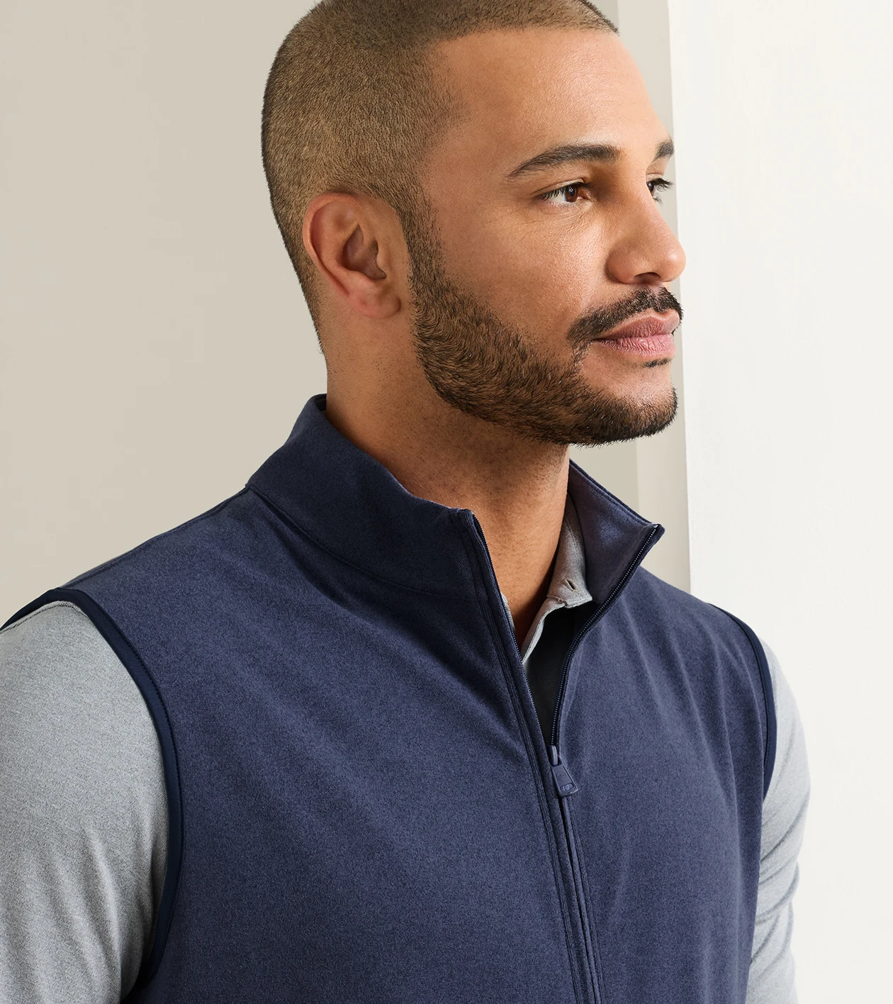 Ardent Air Performance Full-Zip Vest in Navy - Alternate Image 3