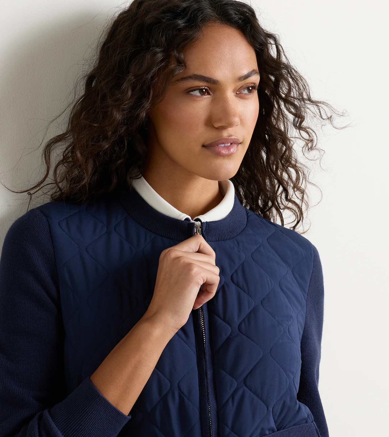 Coolspun Lite Cotton Hybrid Cardigan in Navy - Alternate Image 5