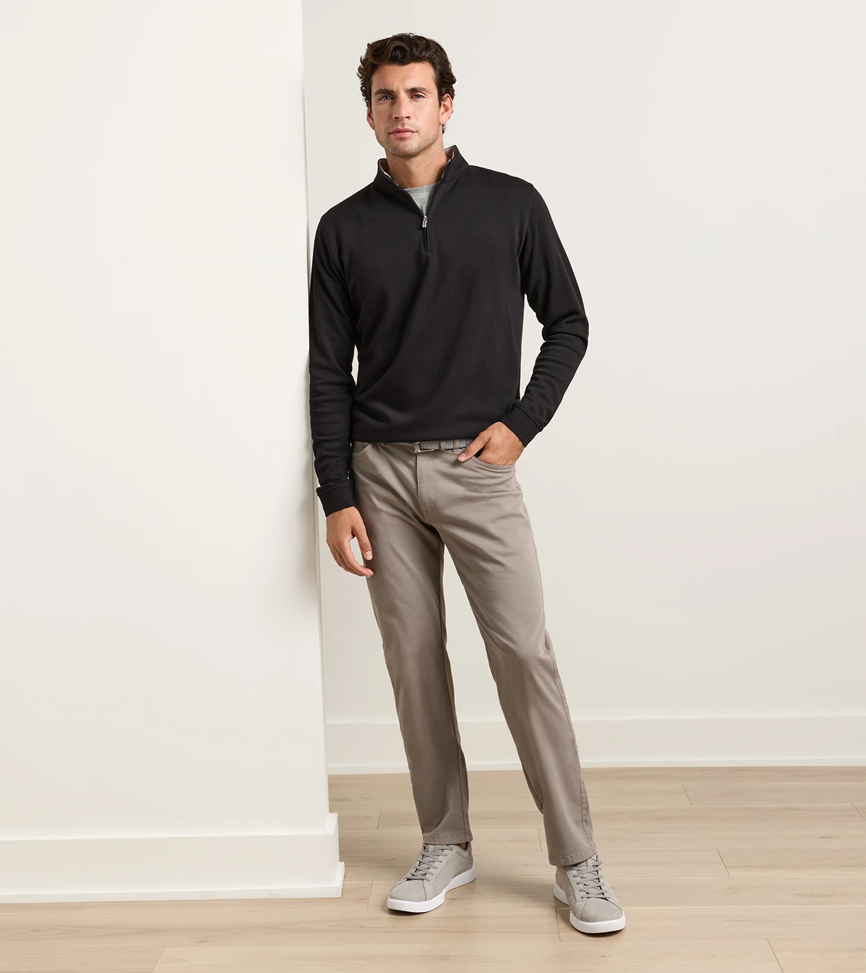 Signature Sateen Five-Pocket Pant in Gale Grey - Alternate Image 1