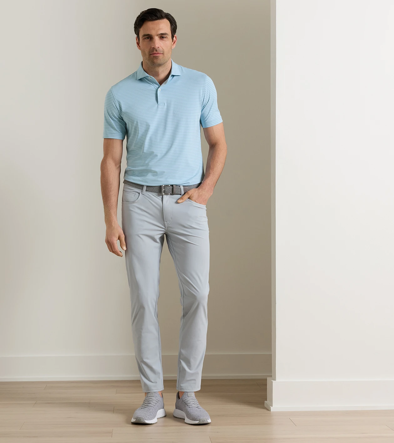 Bingham Performance Five-Pocket Pant in British Grey - Alternate Image 1