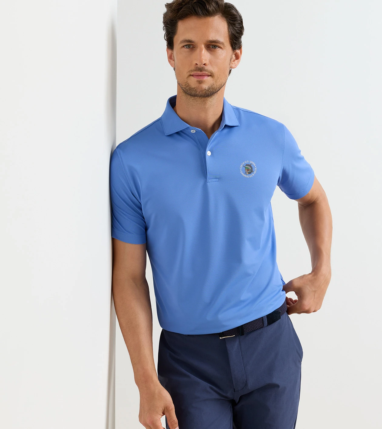 126th U.S. Open Soul Performance Mesh Polo in Dusk Blue - Alternate Image 1