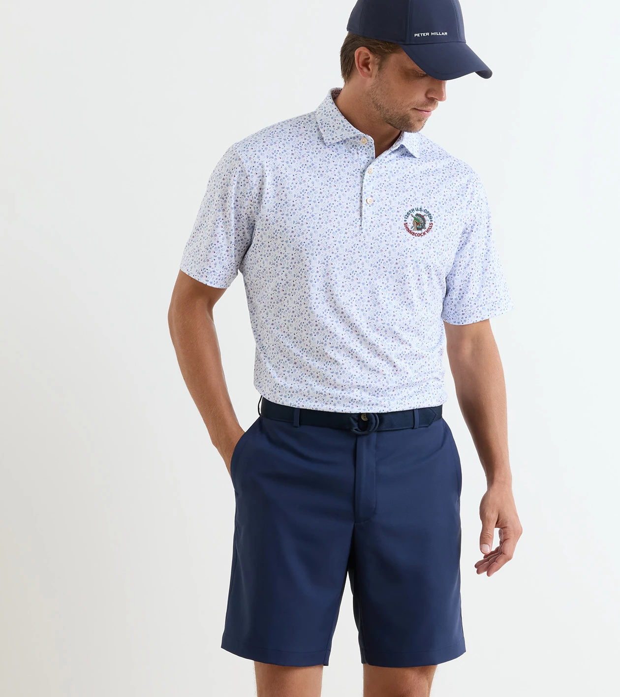 126th U.S. Open Oyster Roast Performance Jersey Polo in White - Alternate Image 1