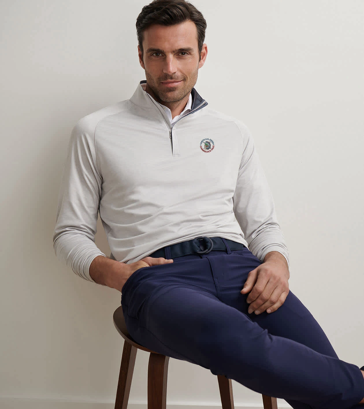126th U.S. Open Stealth Performance Quarter-Zip in British Grey - Alternate Image 1