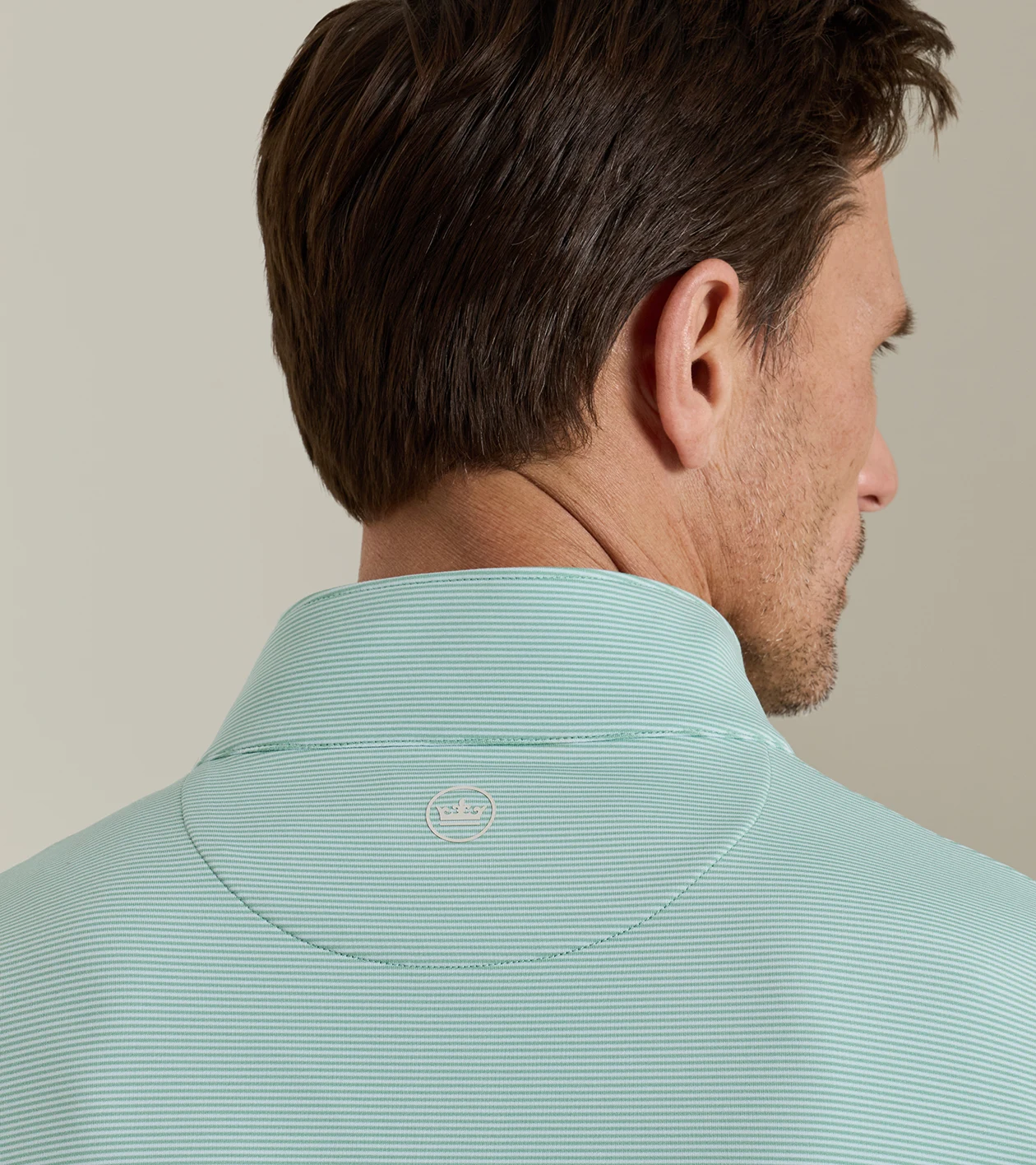 Perth Sugar Stripe Performance Quarter-Zip in FRESH MINT - Alternate Image 3