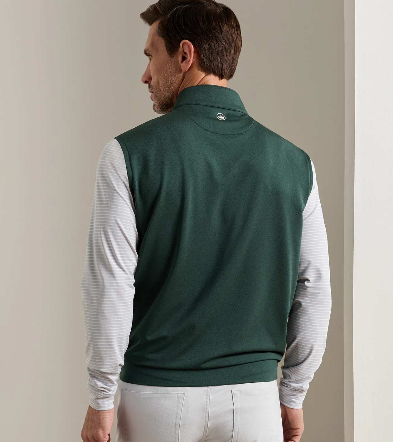 Galway Melange Performance Quarter-Zip Vest in PINE BROOK - Alternate Image 2