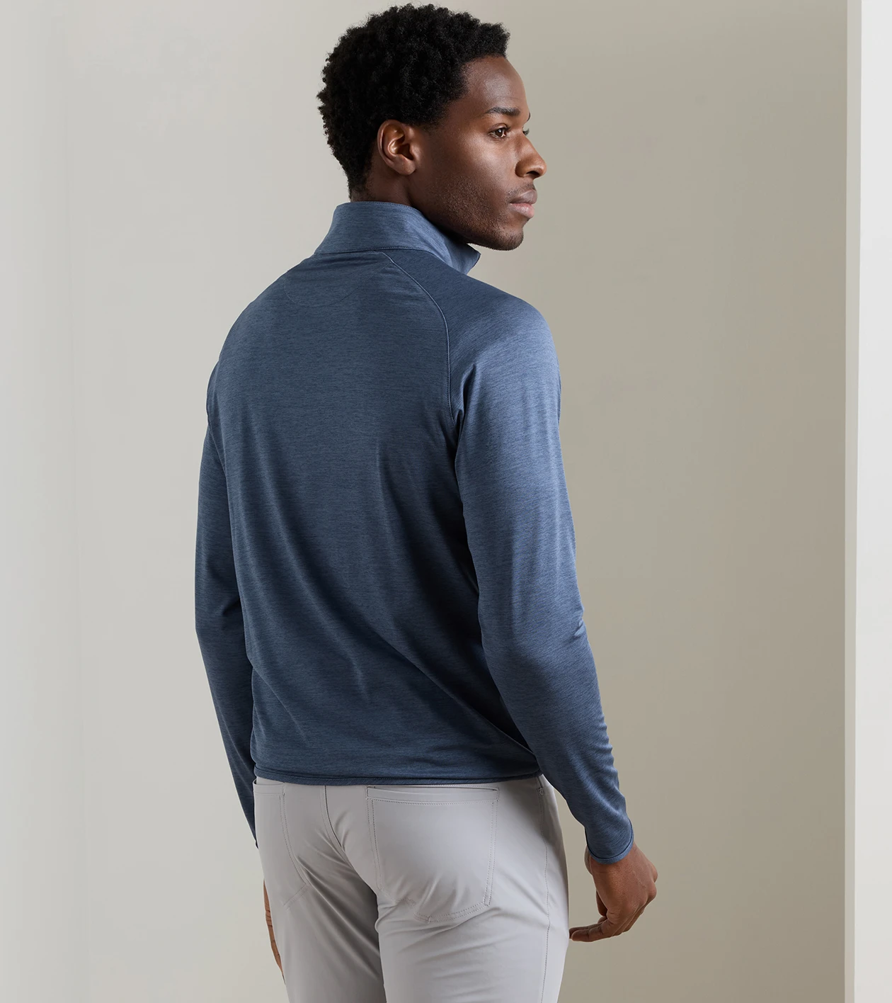 Stealth Performance Quarter-Zip in CADET - Alternate Image 2