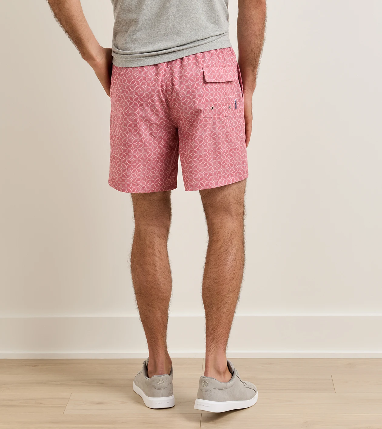 Tails Of Summer Swim Trunk in RED CORAL - Alternate Image 2