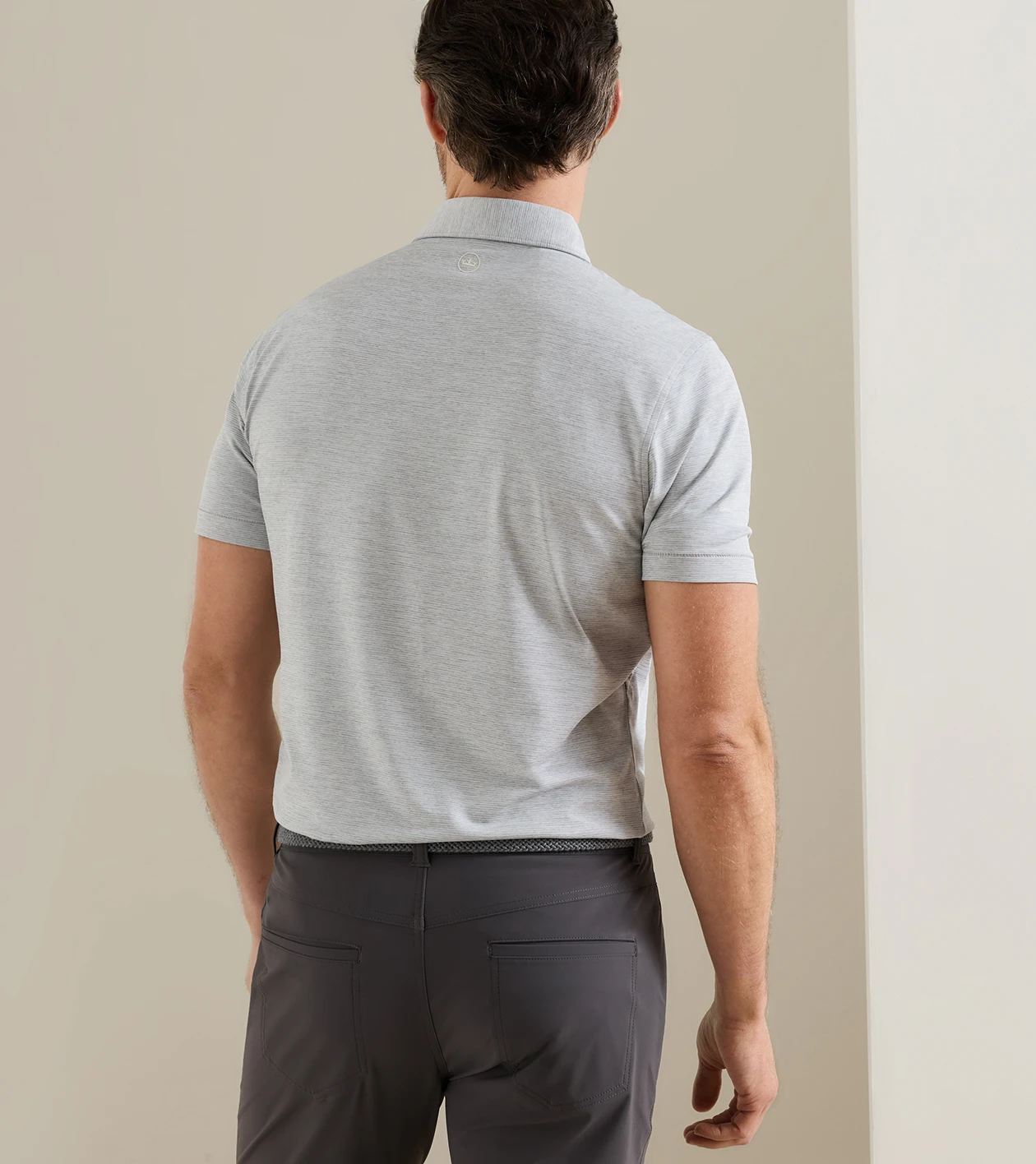 Treble Performance Jersey Polo in Gale Grey - Alternate Image 2