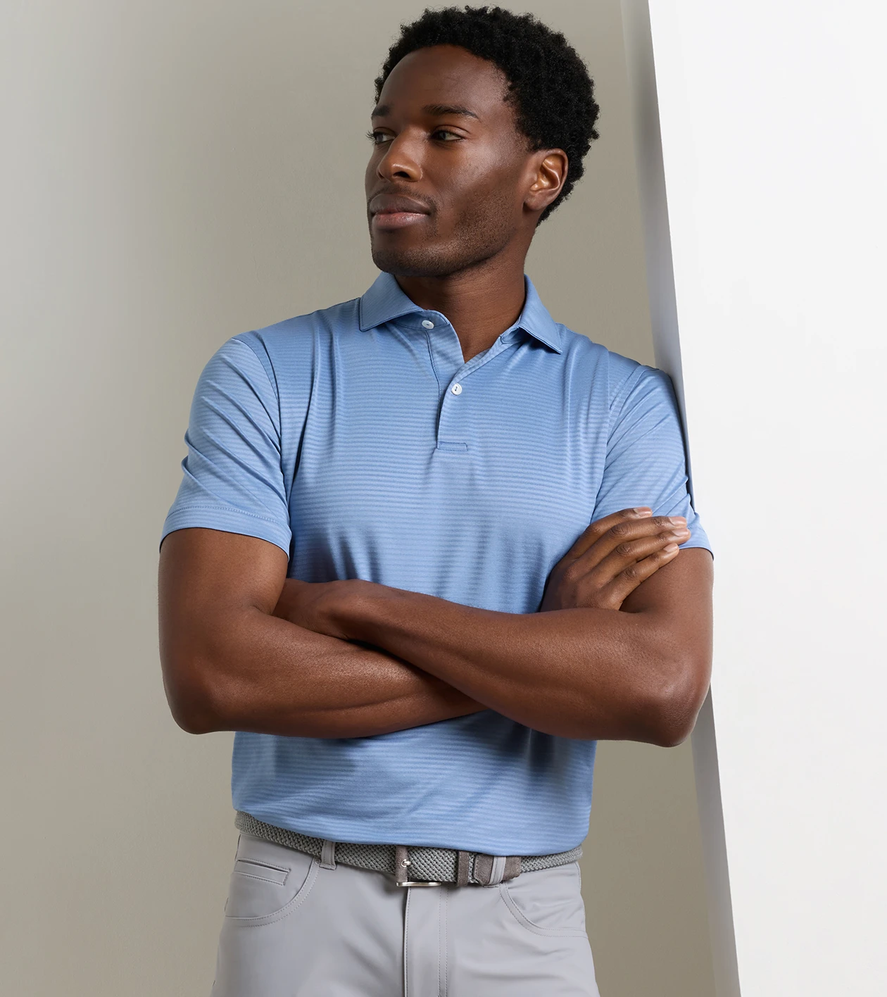 Empire Performance Jersey Polo in WINDY BLUE - Alternate Image 1
