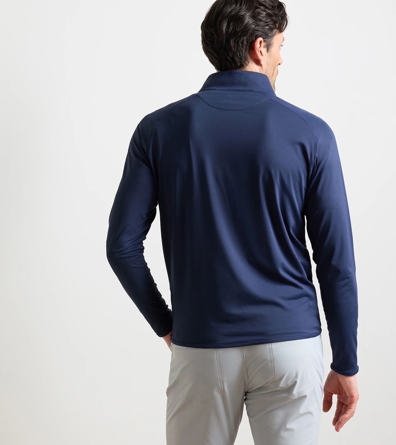 Stealth Performance Quarter-Zip in Navy - Alternate Image 2