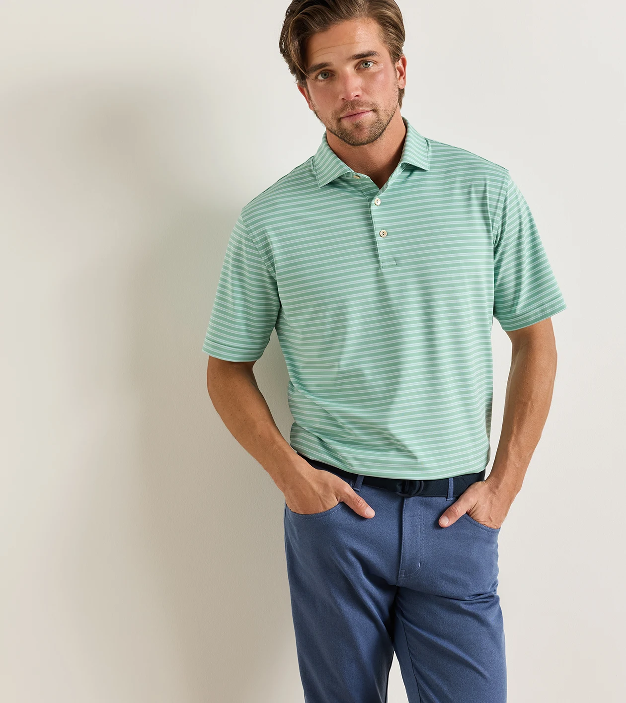 Rawlins Performance Jersey Polo in FRESH MINT - Alternate Image 1
