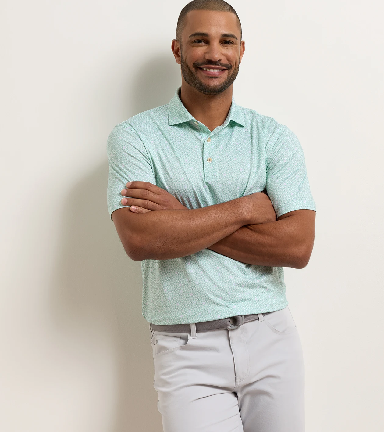 Skull It Performance Jersey Polo in White - Alternate Image 1