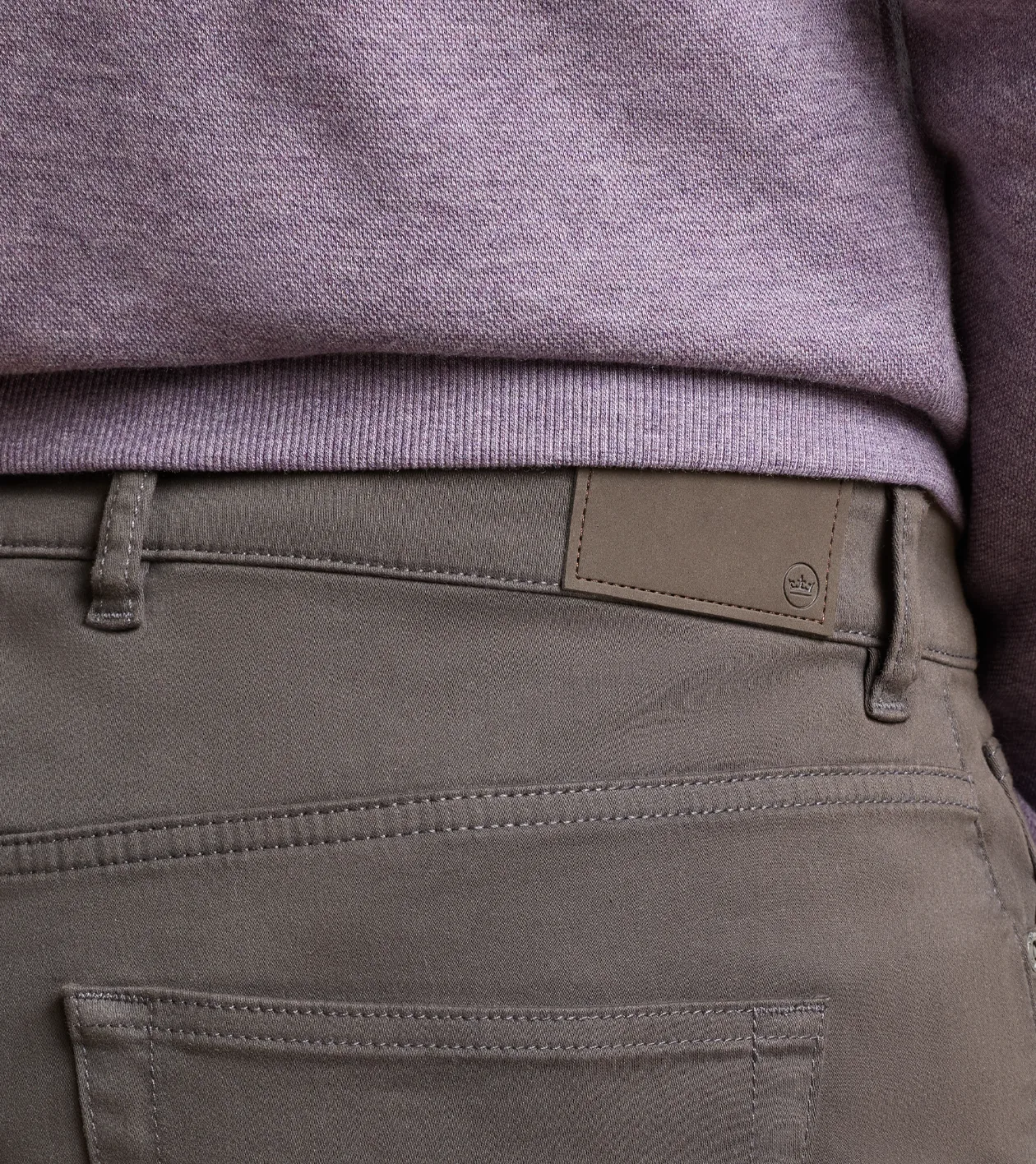 Signature Sateen Five-Pocket Pant in Charcoal - Alternate Image 3