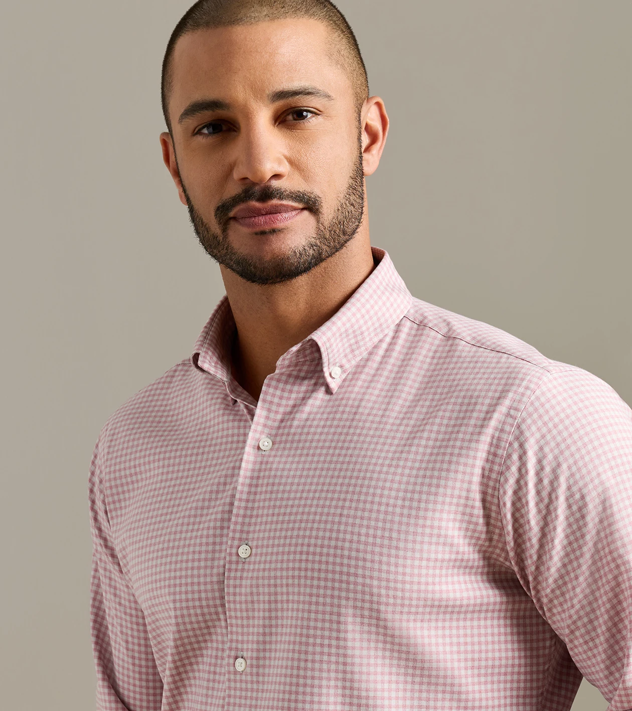 Liam Crown Soft Twill Sport Shirt in DUSTY ROSE - Alternate Image 3