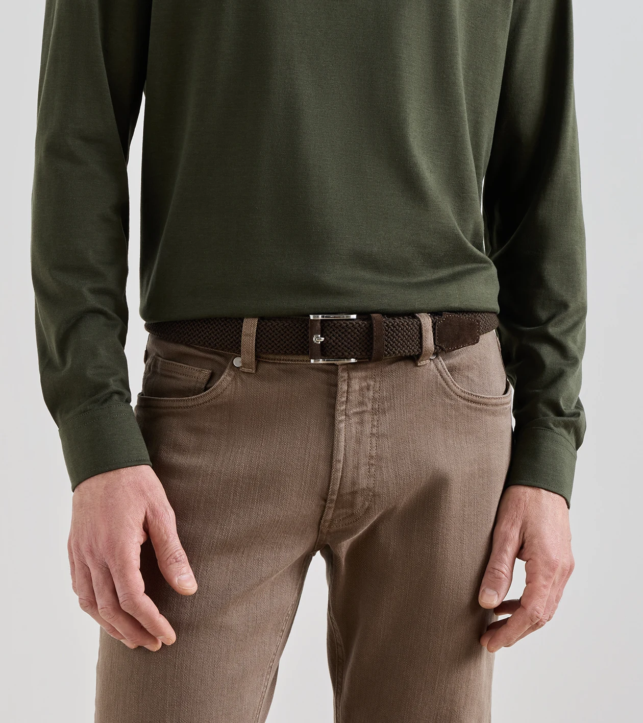 Crafted Woven Belt in Espresso - Alternate Image 1