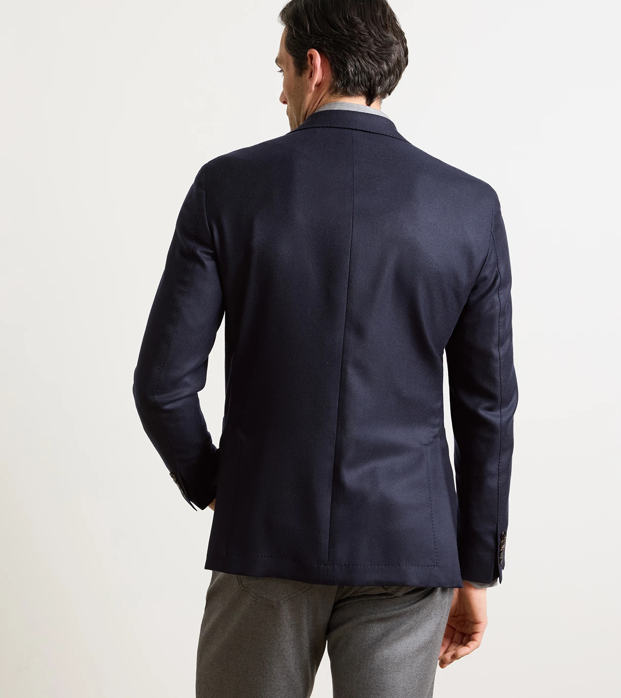 Artisan Crafted Cashmere Soft Jacket in Navy - Alternate Image 1