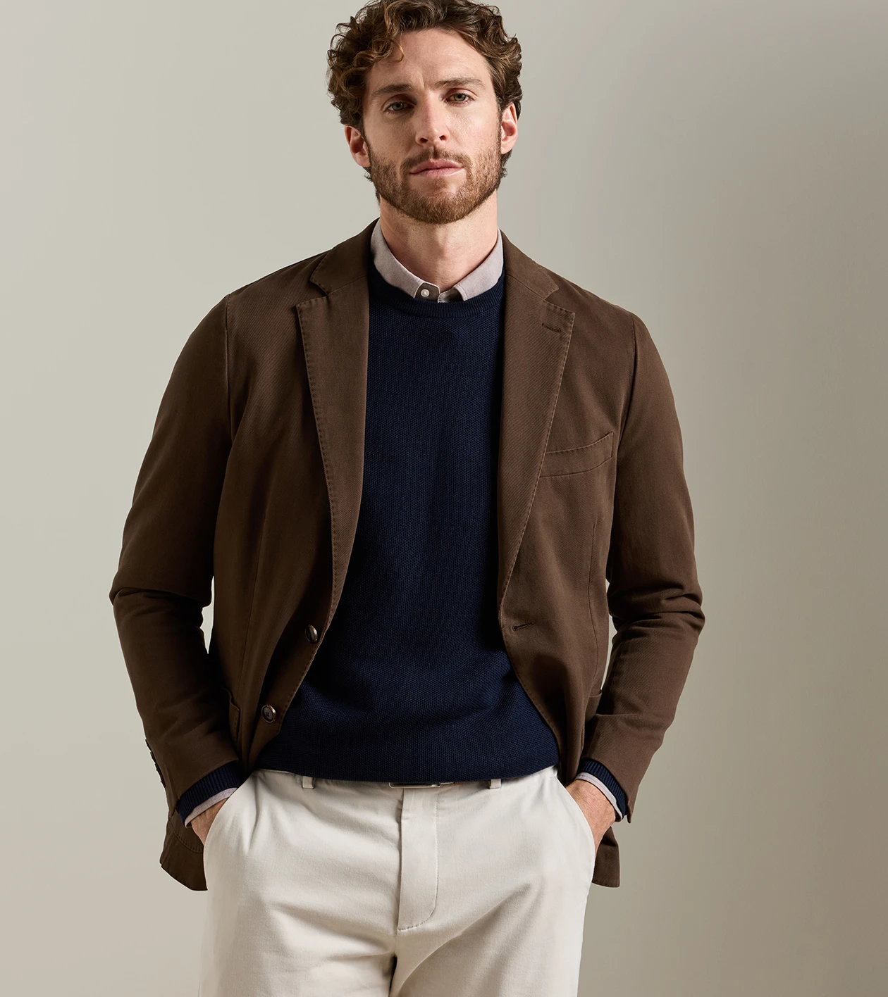 Chatham Cotton Cashmere Soft Jacket in FRENCH PRESS - Alternate Image 4