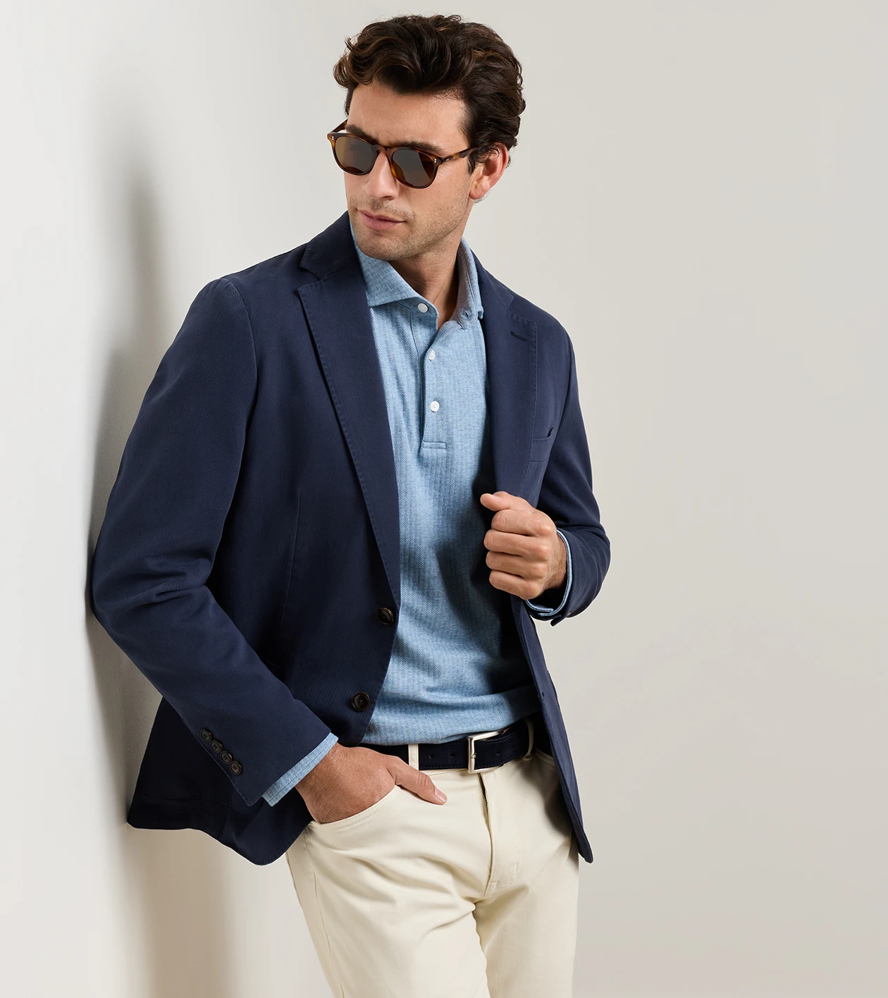 Chatham Cotton Cashmere Soft Jacket in PROVIDENCE BAY - Alternate Image 1
