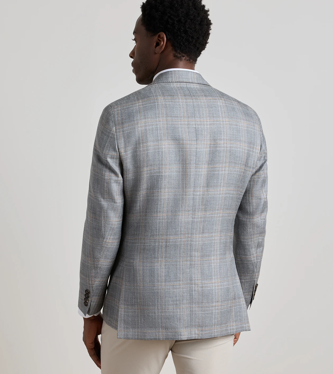Denby Plaid Soft Jacket in Argento - Alternate Image 2