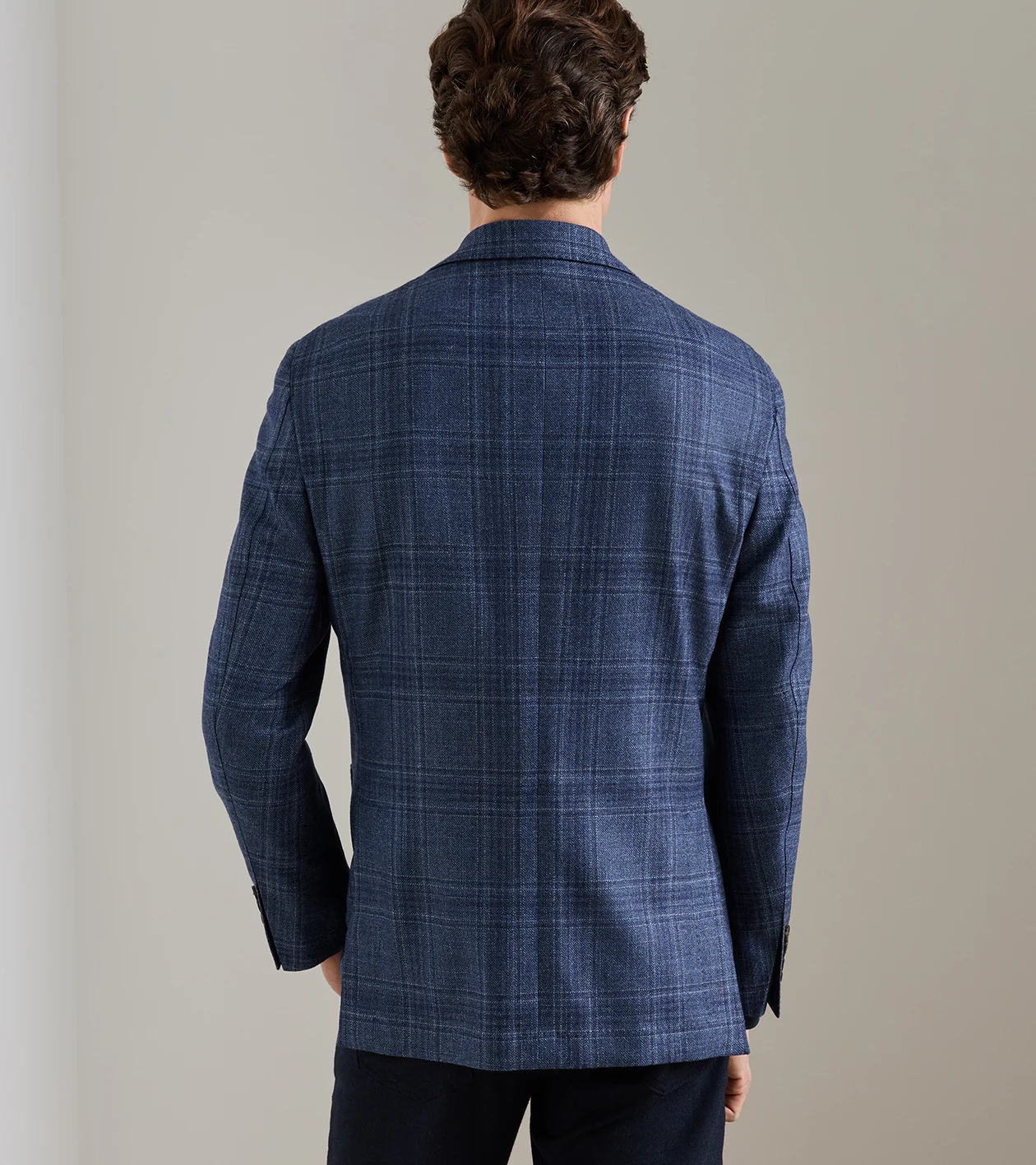 Davies Plaid Soft Jacket in CADET - Alternate Image 2