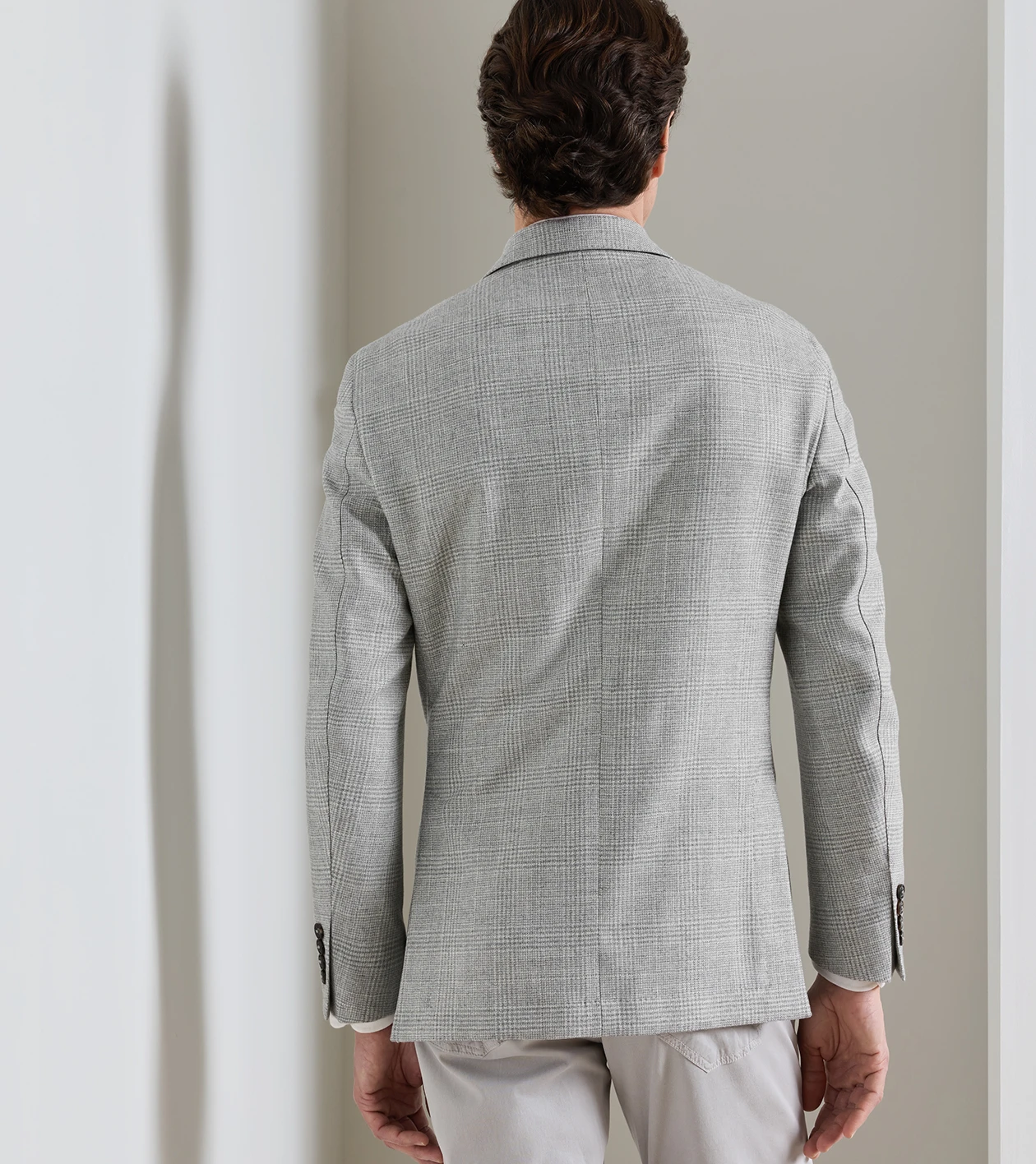 Foster Glen Plaid Soft Jacket in GREY PEARL - Alternate Image 2