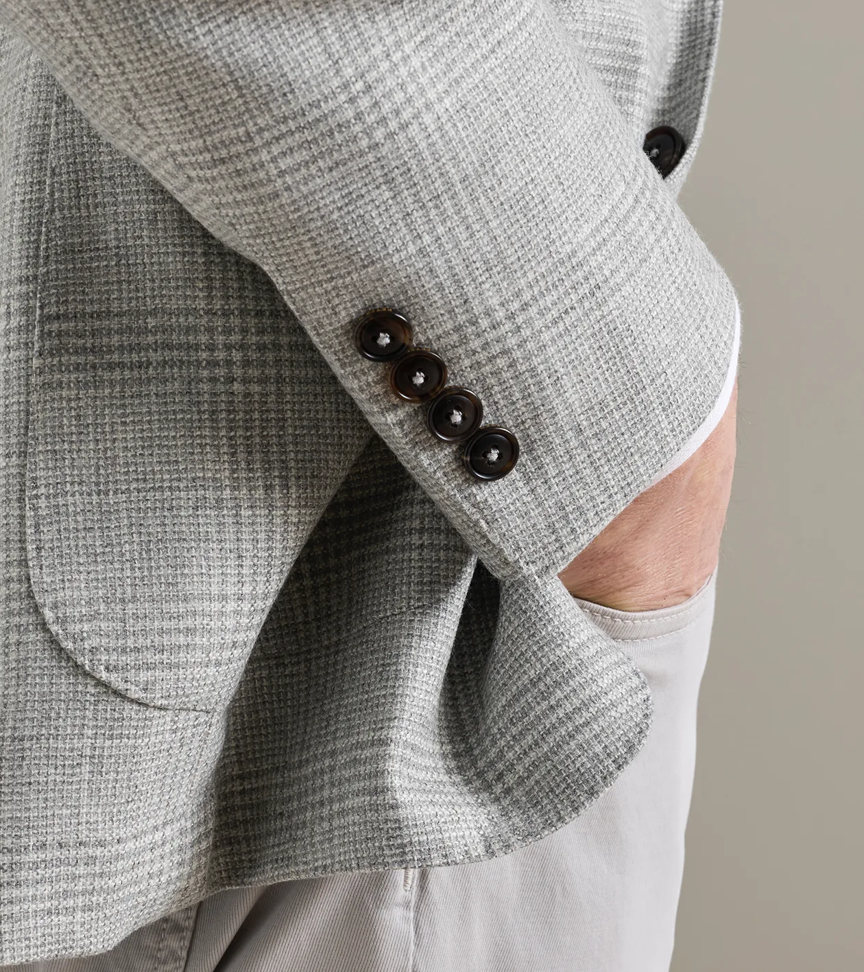Foster Glen Plaid Soft Jacket in GREY PEARL - Alternate Image 3