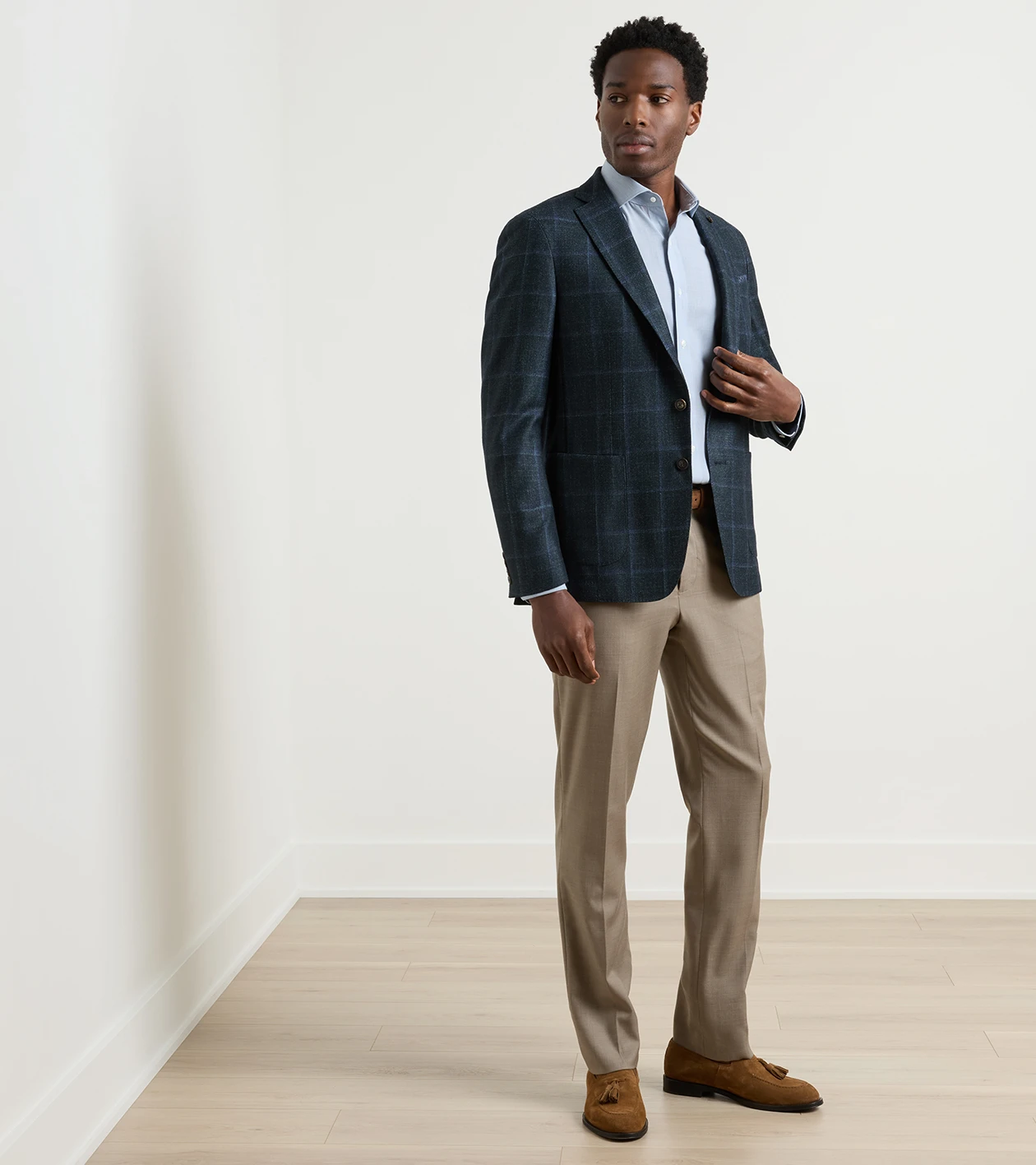 Hughes Windowpane Soft Jacket in PINE BROOK - Alternate Image 1