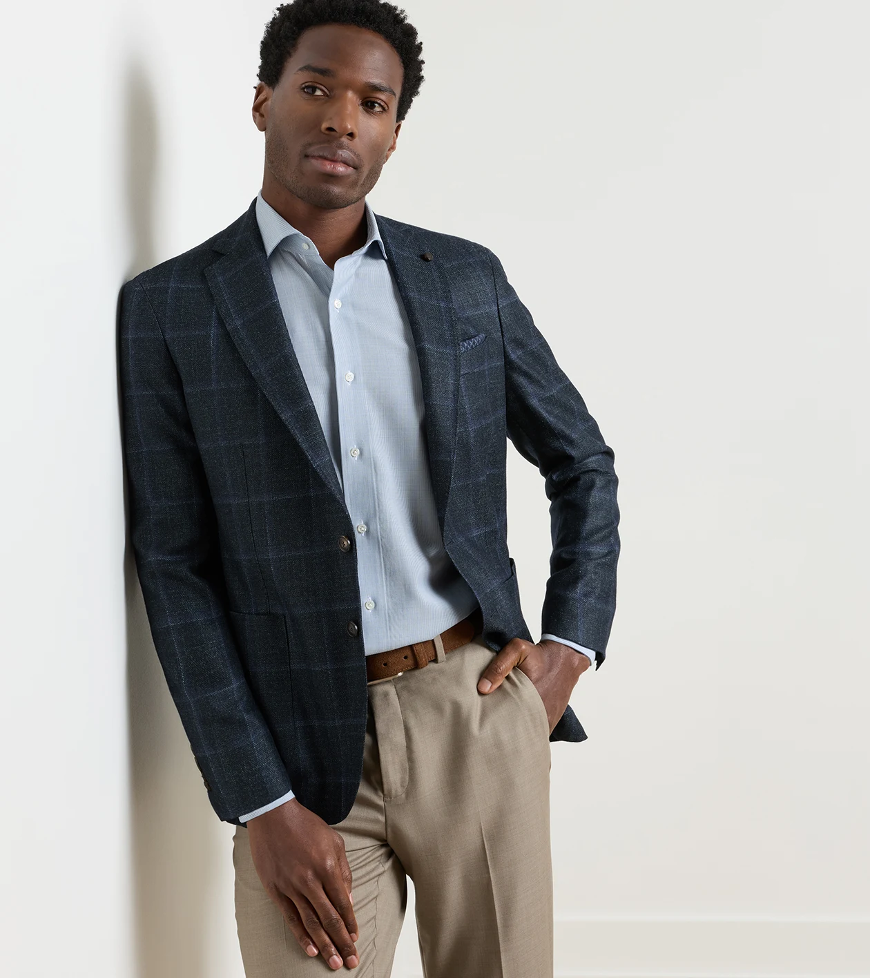 Hughes Windowpane Soft Jacket in PINE BROOK - Alternate Image 5