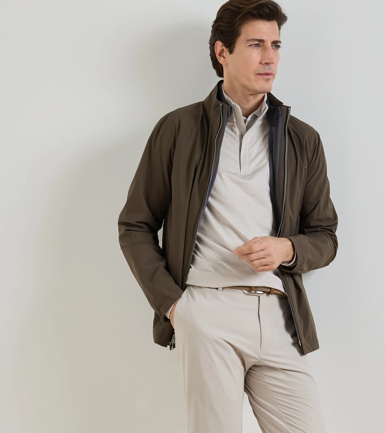 Ryder 3-In-1 Jacket in ASH BROWN - Alternate Image 1