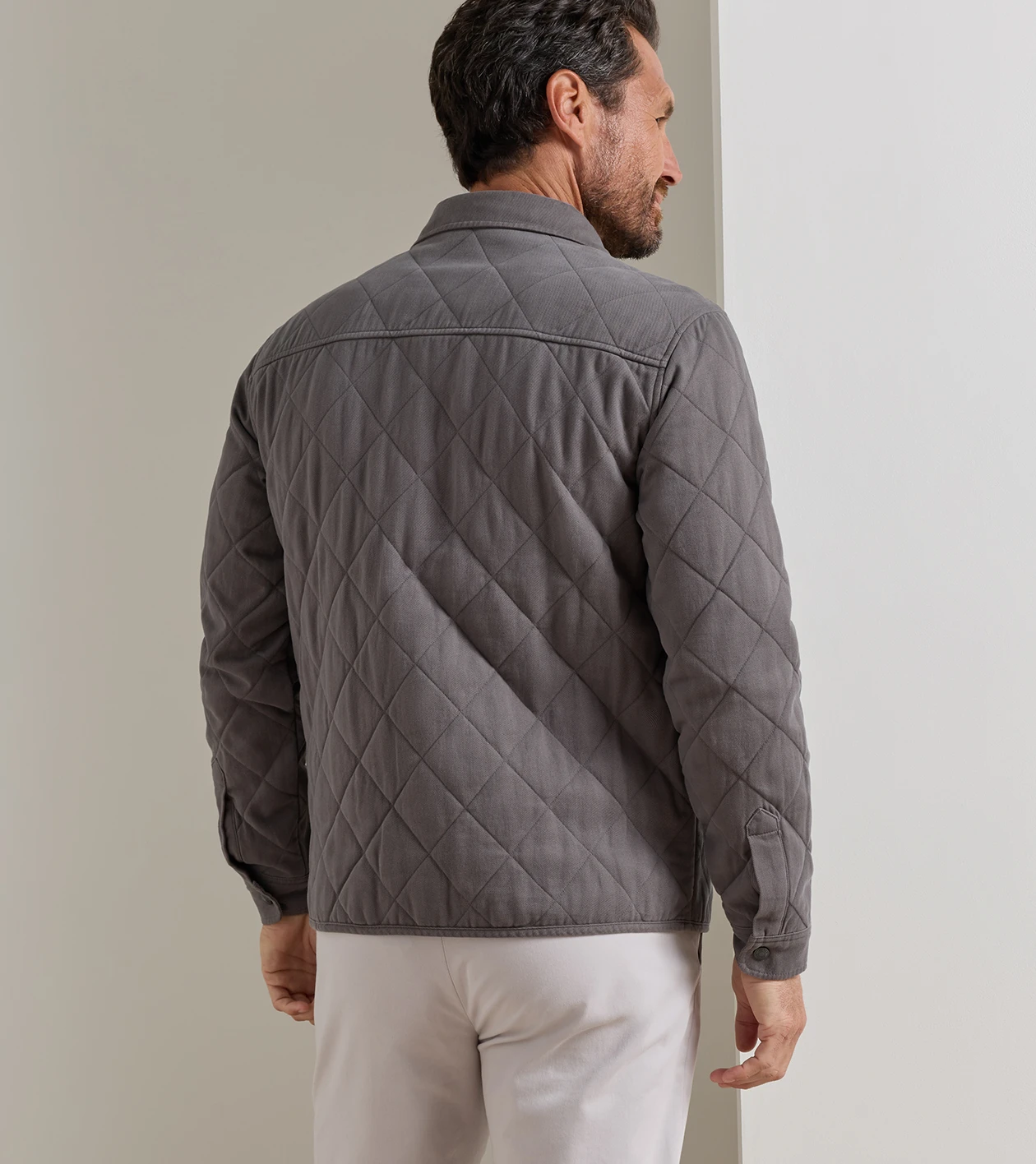 Chatham Cotton Cashmere Shirt Jacket in CITYSCAPE - Alternate Image 2