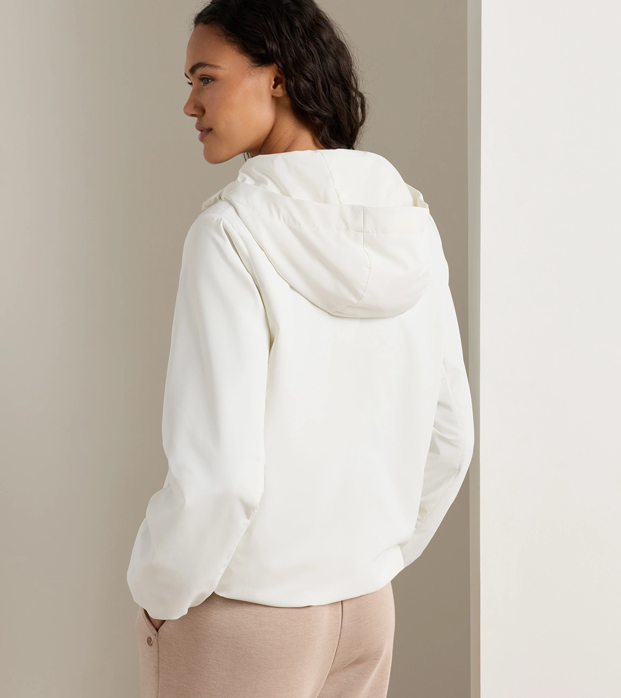 Robinson Air Jacket With Hood in SOFT WHITE - Alternate Image 2