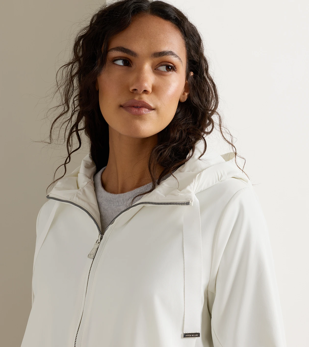 Robinson Air Jacket With Hood in SOFT WHITE - Alternate Image 4