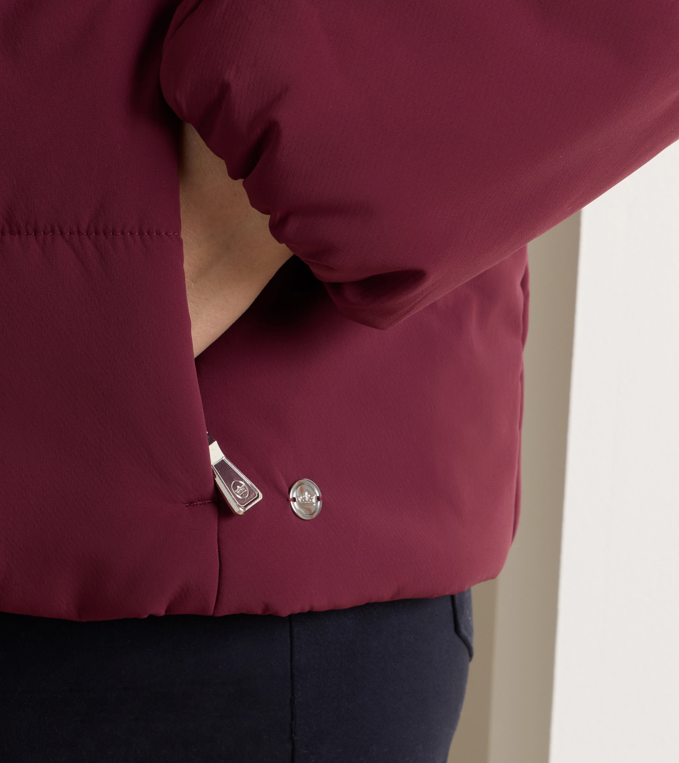 Robinson Air Quilted Jacket in OX BLOOD - Alternate Image 3