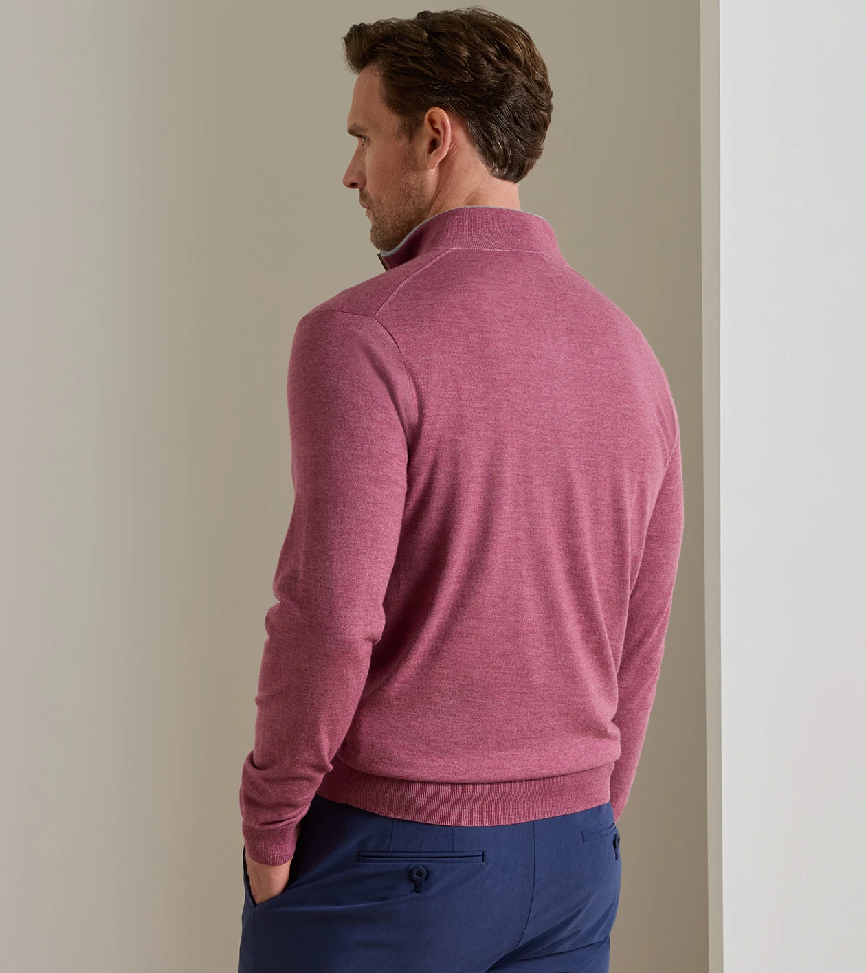 Excursionist Flex Quarter-Zip Sweater in RUBY DUSK - Alternate Image 2