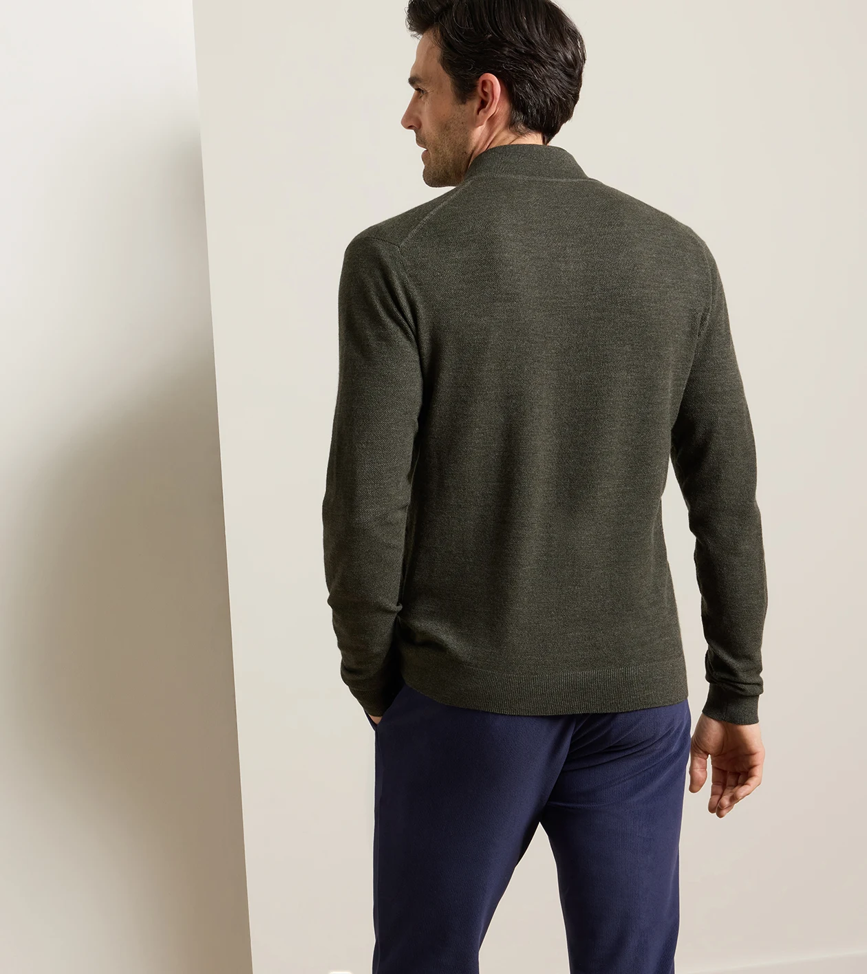 Excursionist Flex Full Zip Sweater in Dark Olive - Alternate Image 2