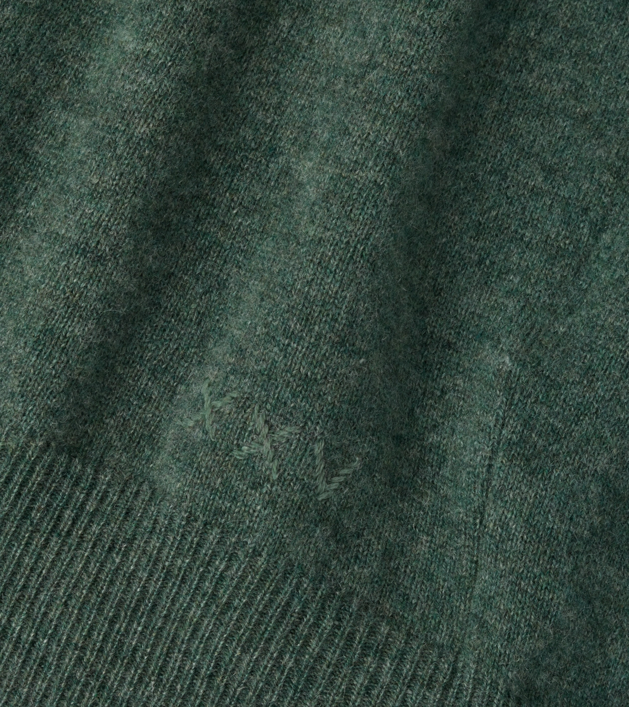 Crown Anniversary Cashmere Quarter Zip Sweater in IVY - Alternate Image 4