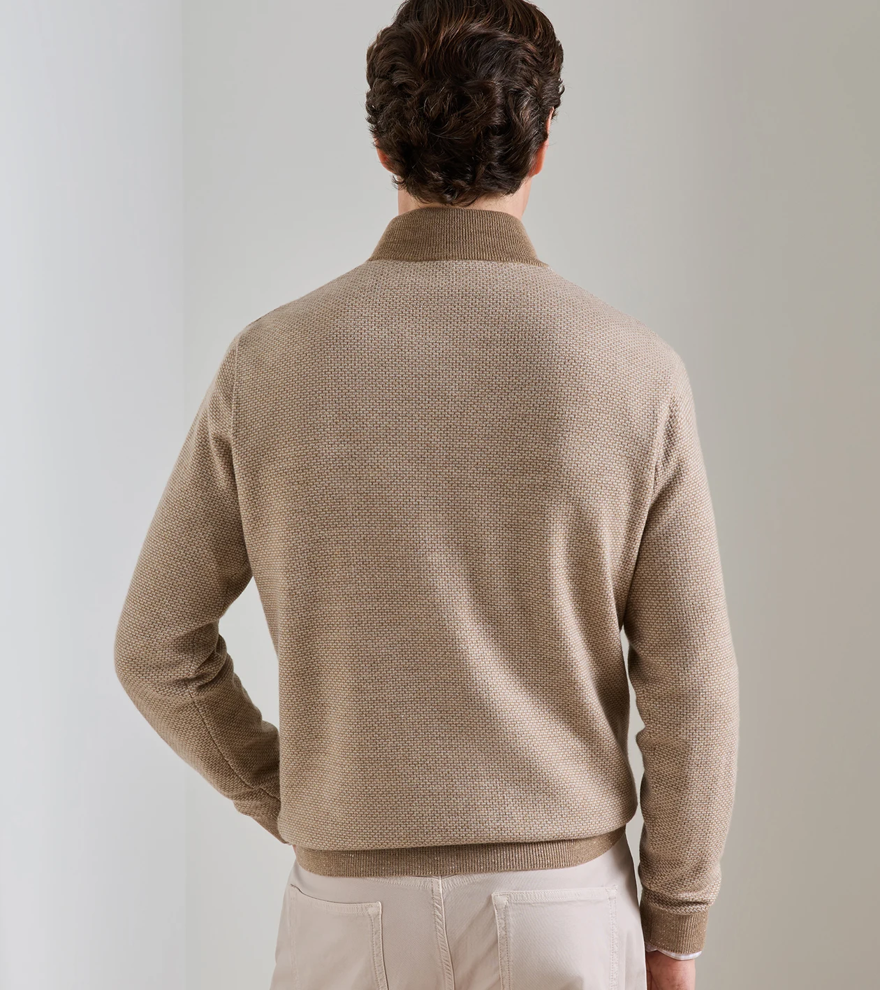 Ashland Quarter-Zip Sweater in NUTMEG - Alternate Image 2