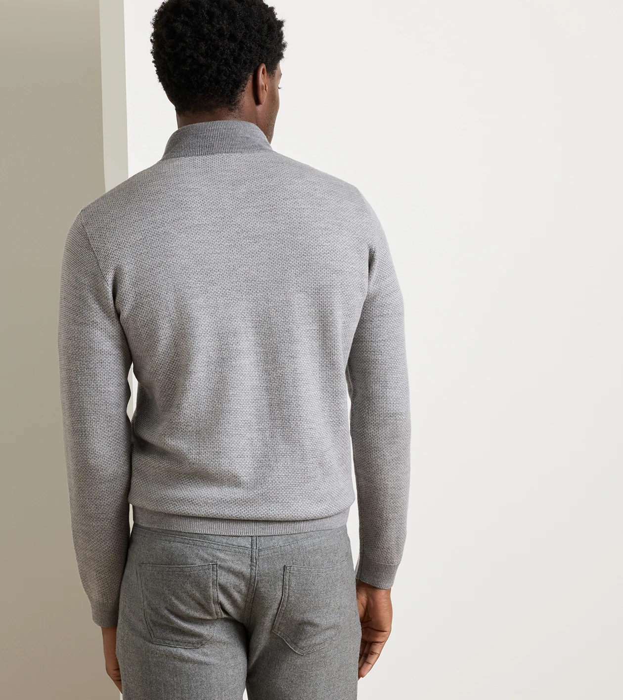 Ashland Quarter-Zip Sweater in Gale Grey - Alternate Image 2