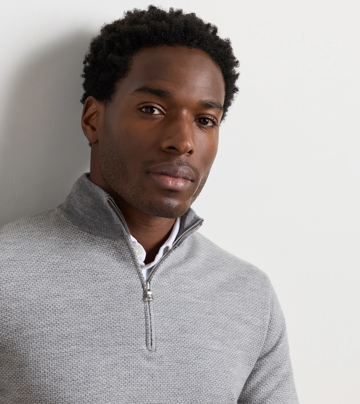 Ashland Quarter-Zip Sweater in Gale Grey - Alternate Image 3