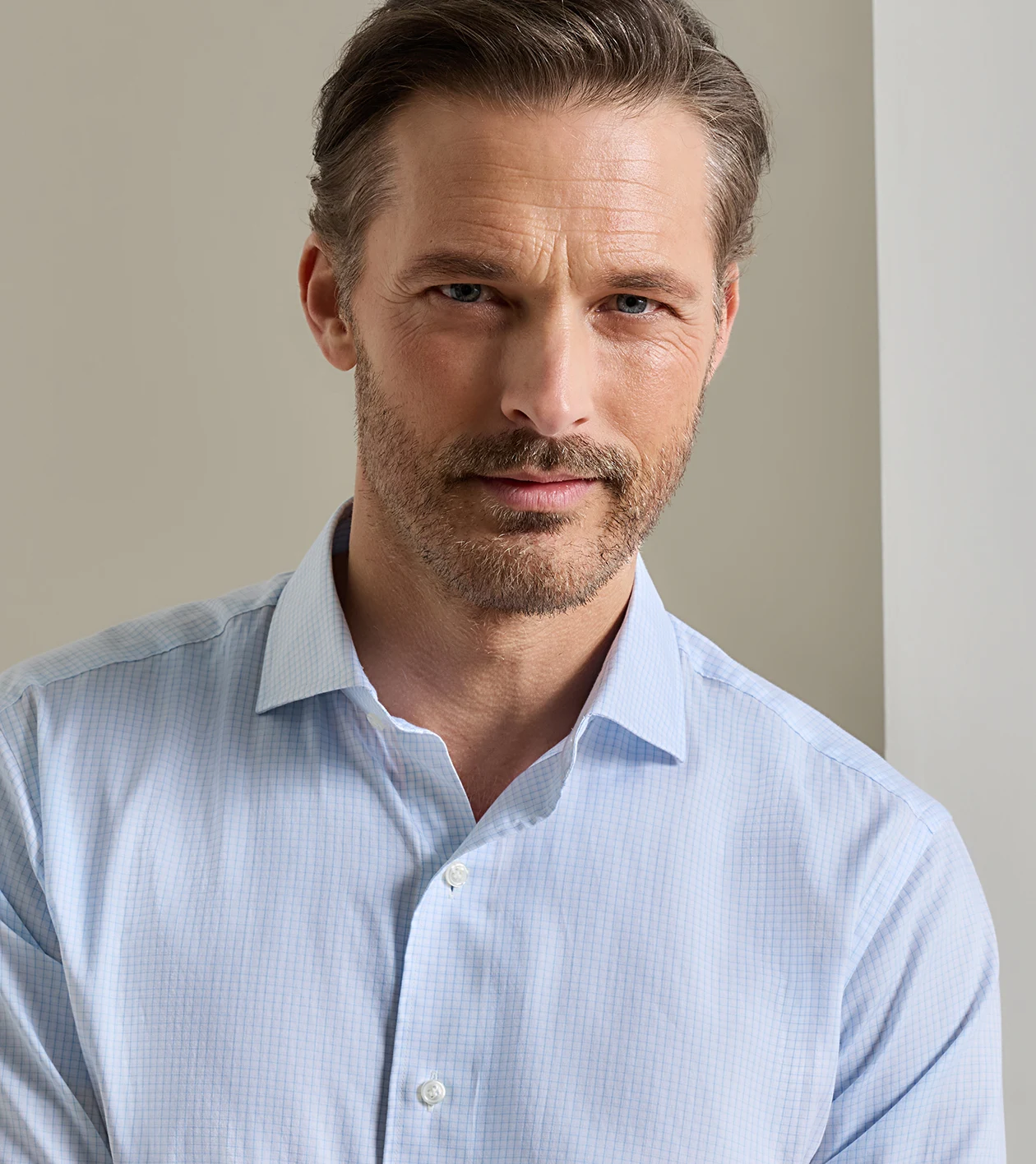 Kenneth Cotton Sport Shirt in WHITEHAVEN BLUE - Alternate Image 3