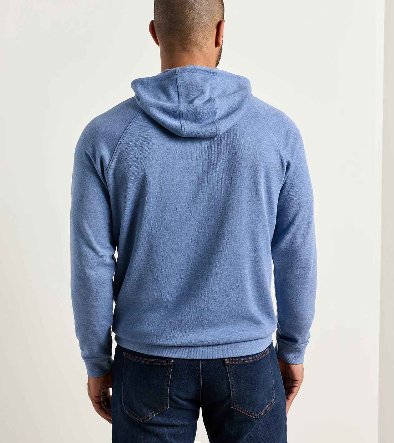 Crown Comfort Knit Hoodie in BLUE FREESIA - Alternate Image 2