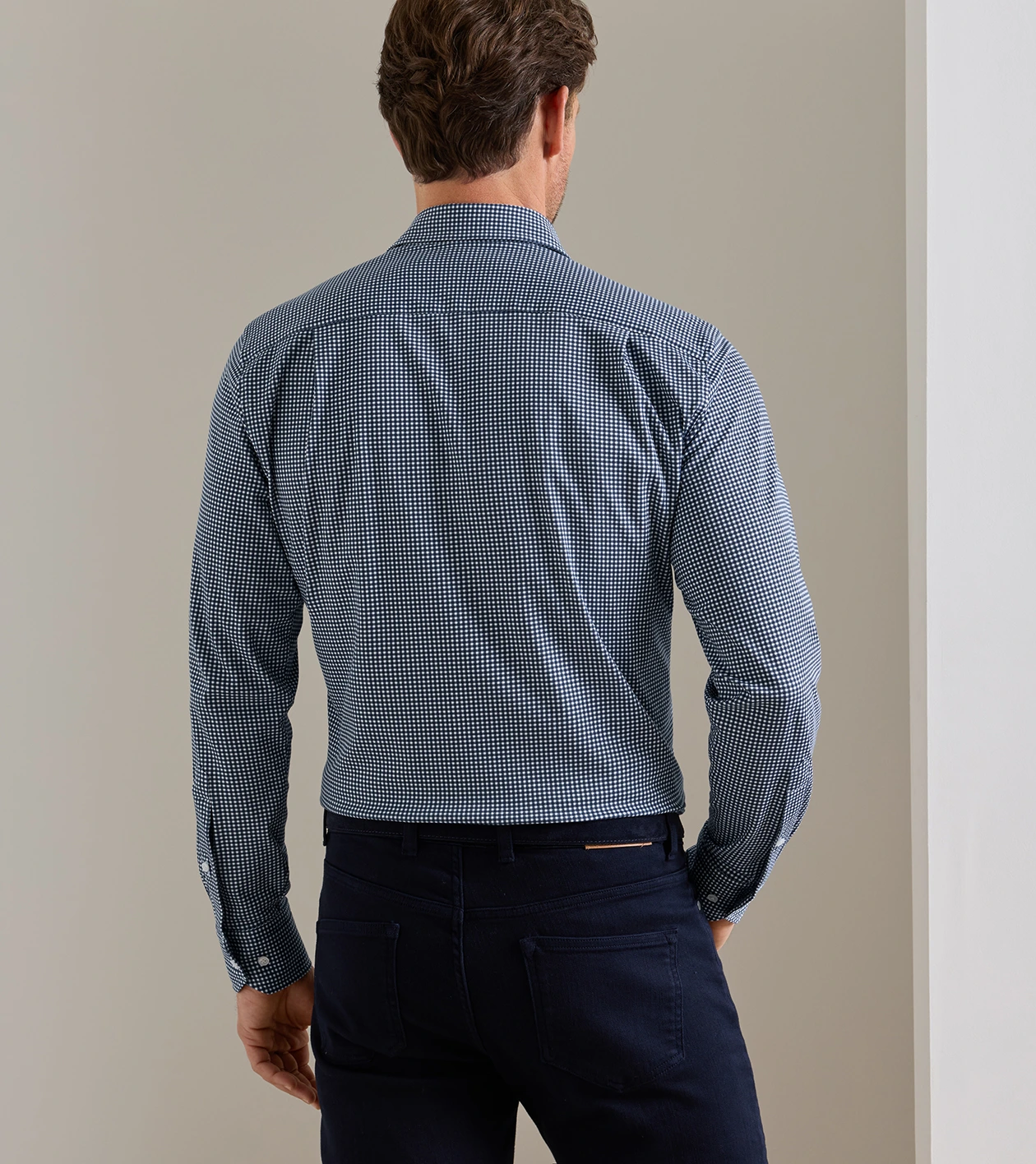 Excursionist Flex Gingham Sport Shirt in CADET - Alternate Image 2