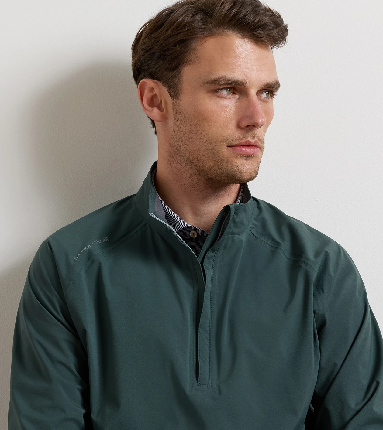 Shield Half-Zip Rain Shell in PINE BROOK - Alternate Image 5